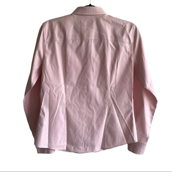 BROOKS BROTHERS Cotton Stretch Button Front Fitted Long Sleeve Shirt Pink 6 - Picture 4 of 7